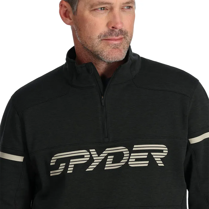 Mens Speed Fleece Half Zip 8211 Black Spyder Fleece