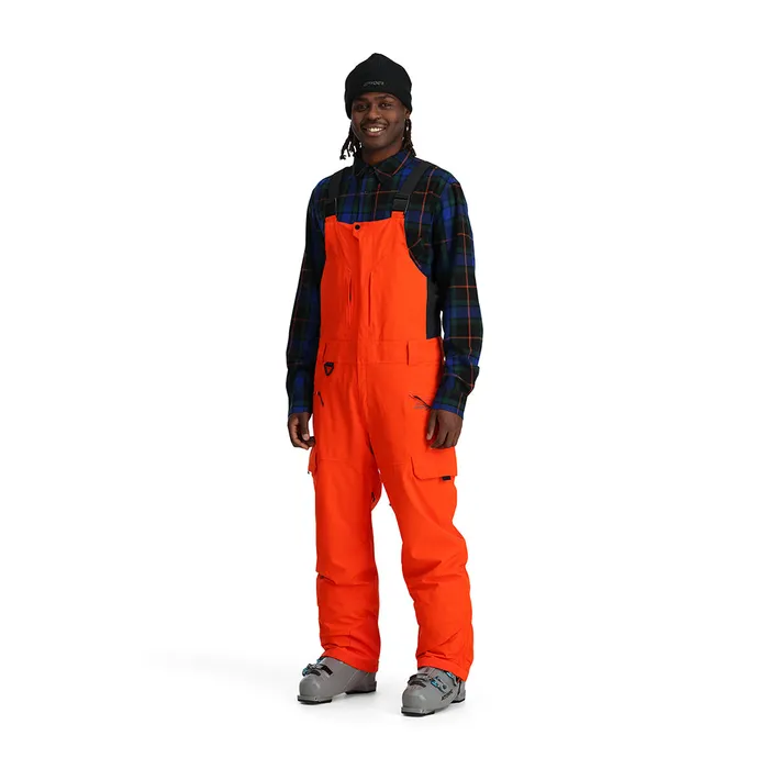 Mens Terrain Bib 8211 Twisted Orange Spyder Pants