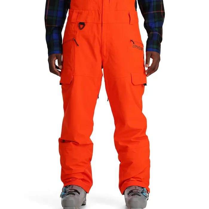 Mens Terrain Bib 8211 Twisted Orange Spyder Pants