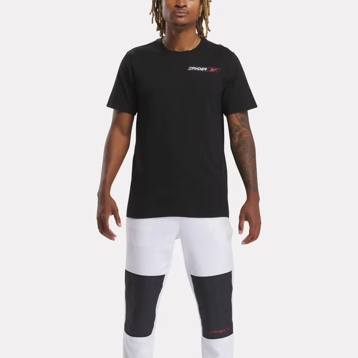 Mens Unisex Spyder X Reebok Collab Tee 8211 Black Spyder Tees 038 Tanks