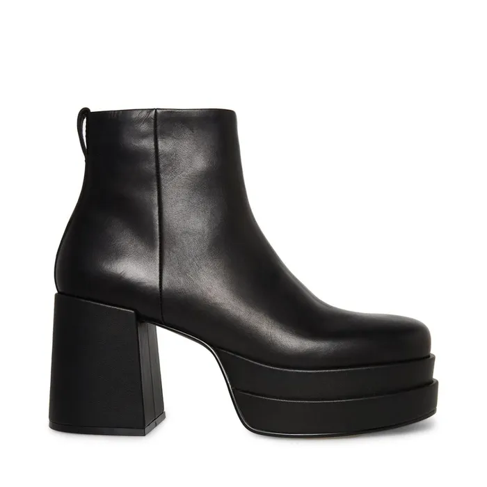Mens Viper Black Leather Steve Madden Boots