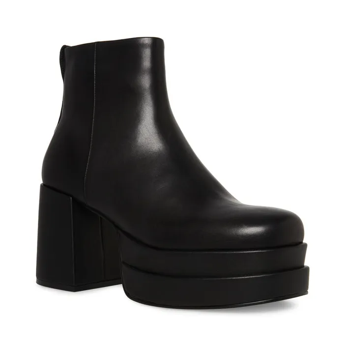 Mens Viper Black Leather Steve Madden Boots Mens Viper Black Leather Steve Madden Boots