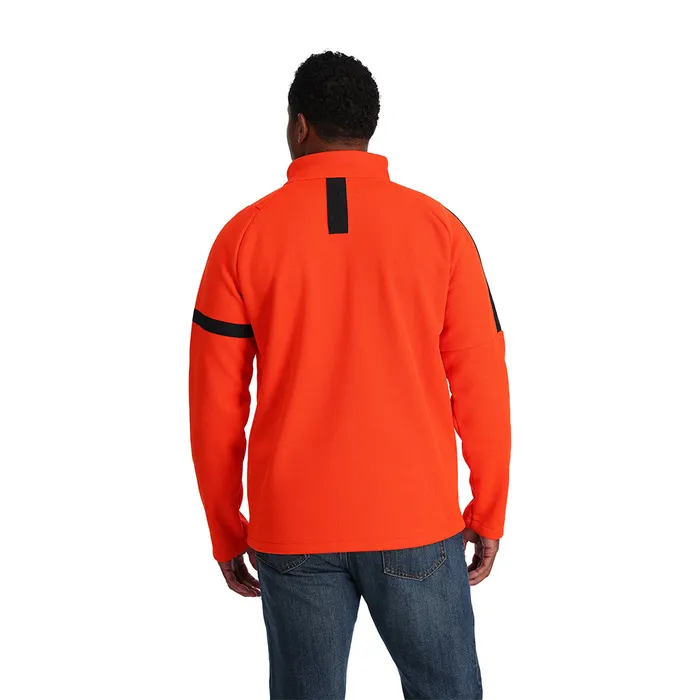 Mens Wengen Bandit Half Zip 8211 Twisted Orange Spyder Fleece