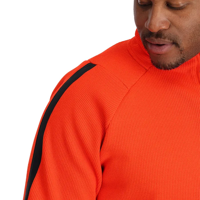 Mens Wengen Bandit Half Zip 8211 Twisted Orange Spyder Fleece