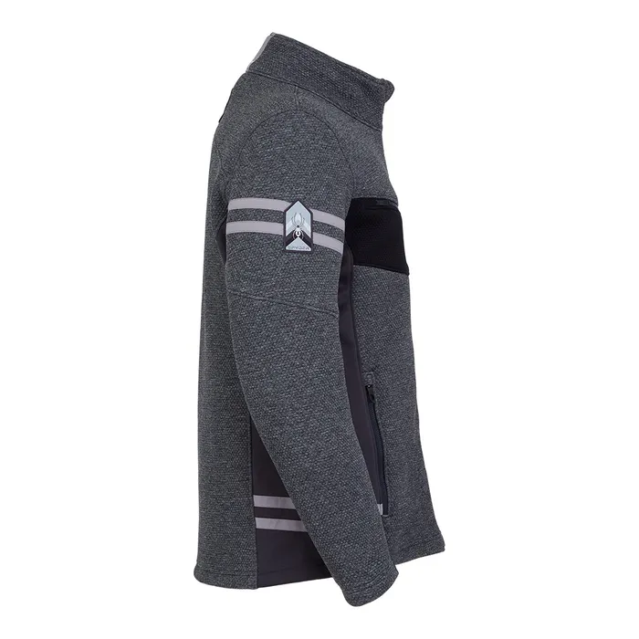 Mens Wengen Full Zip 8211 Ebony 2021 Spyder Fleece