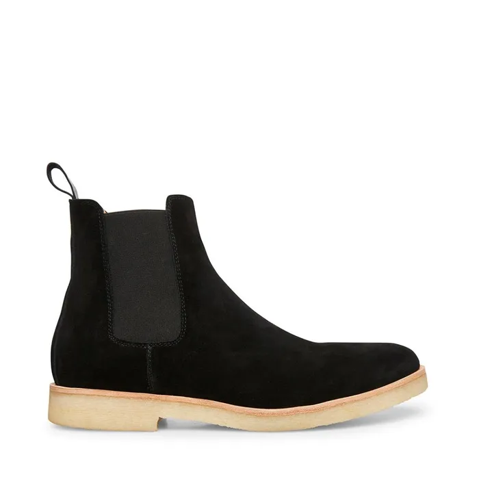Mens Wilshire Black Suede Steve Madden Boots