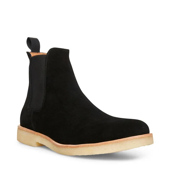 Mens Wilshire Black Suede Steve Madden Boots