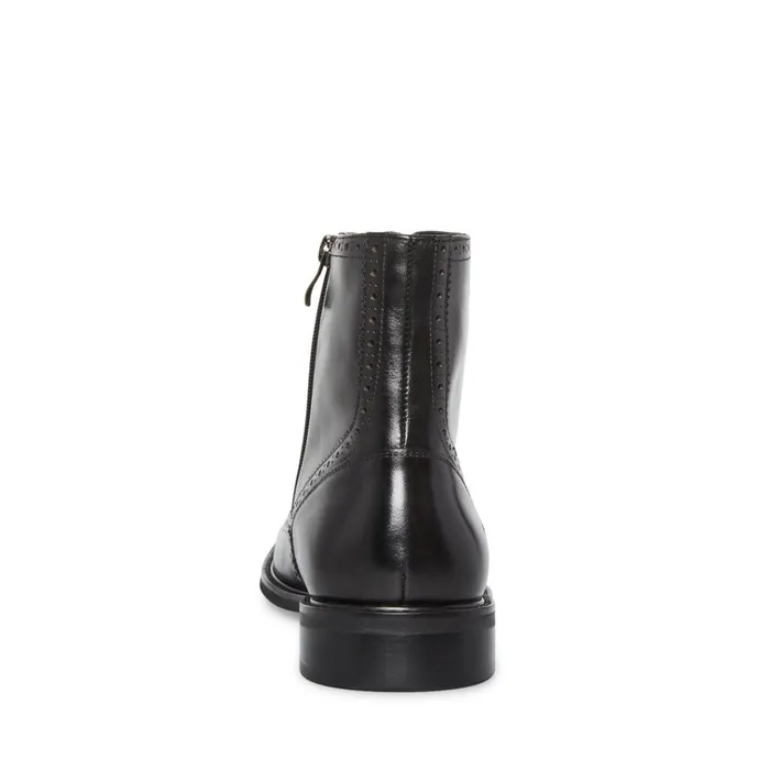 Mens Xanddy Black Leather Steve Madden Boots