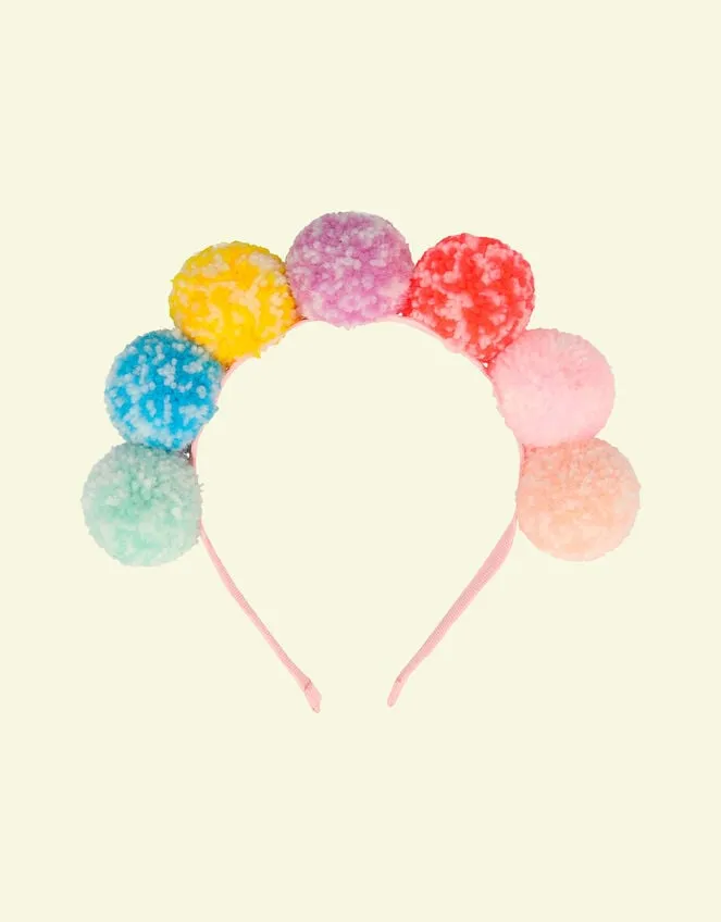 Meri Meri Rainbow PomPom Headband Children Monsoon Girls039 Hair Accessories