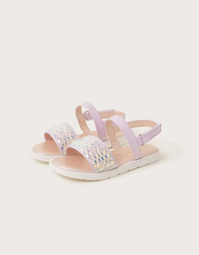Mermaid Sequin Sandals Purple Children Monsoon Girls039 Shoes and Sandals