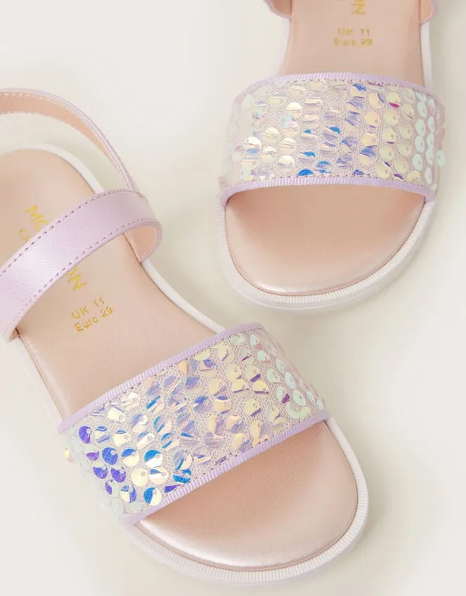 Mermaid Sequin Sandals Purple Children Monsoon Girls039 Shoes and Sandals