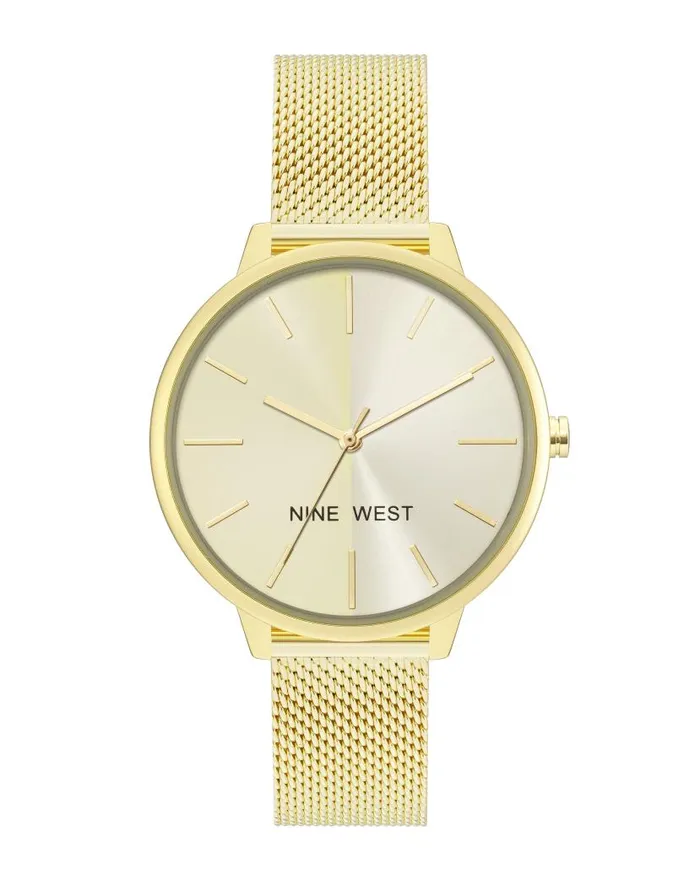 Mesh Bracelet Watch Goldtone WomenMen Nine West Watches