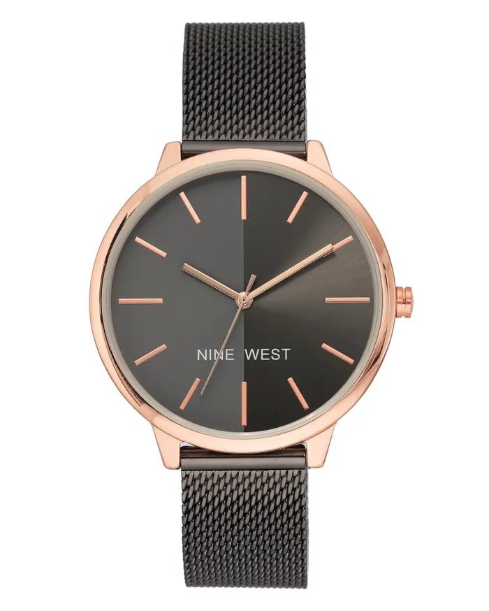 Mesh Bracelet Watch Gunmetal Grey WomenMen Nine West Watches