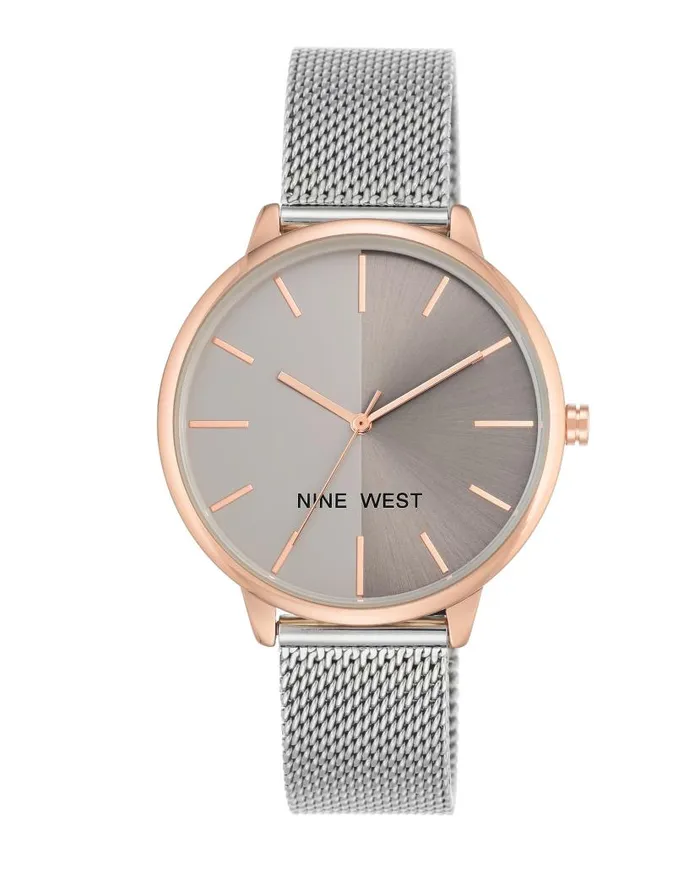 Mesh Bracelet Watch Silvertone WomenMen Nine West Watches