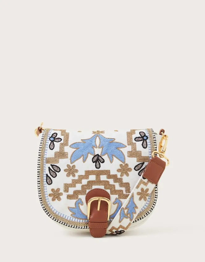 Metallic Embroidered CrossBody Bag Women Monsoon Bags and Purses