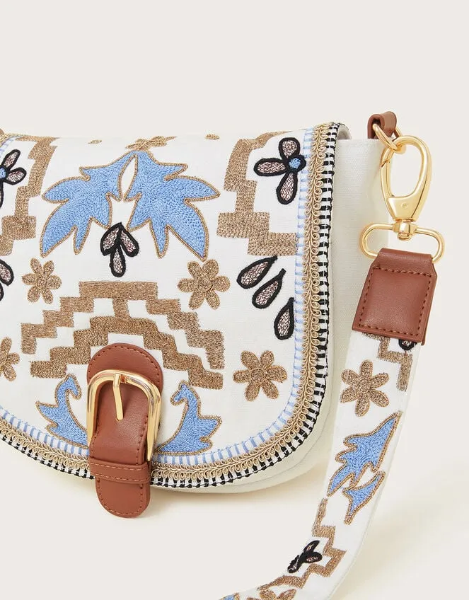 Metallic Embroidered CrossBody Bag Women Monsoon Bags and Purses