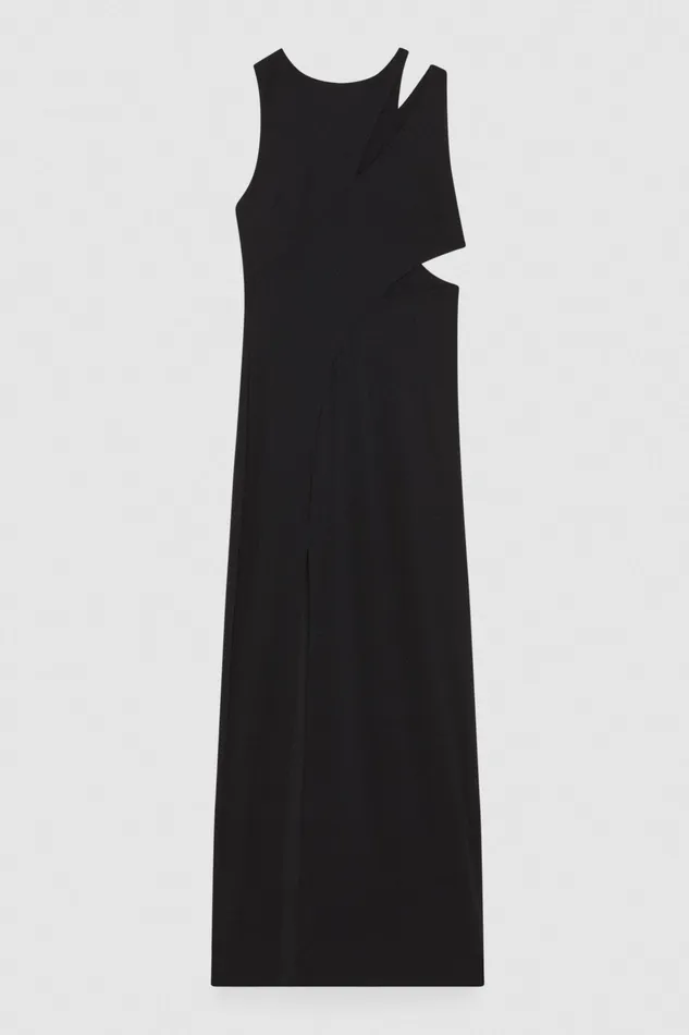 Midi Women Patrizia Pepe CutOut Jersey Dress Nero