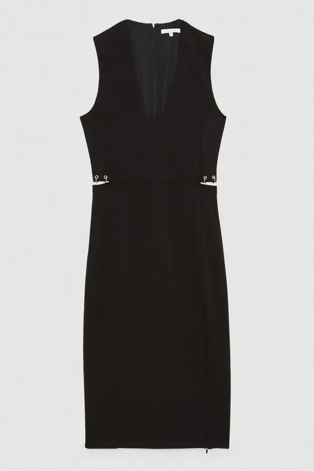 Midi Women Patrizia Pepe Essential Sheath Dress Nero