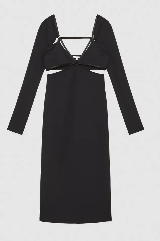 Midi Women Patrizia Pepe Jersey Midi Dress Nero
