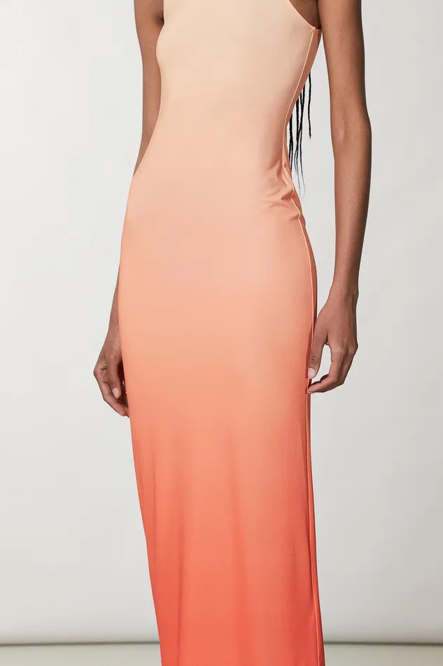 Midi Women Patrizia Pepe Long Sleeveless Dress Astral Degrade Print