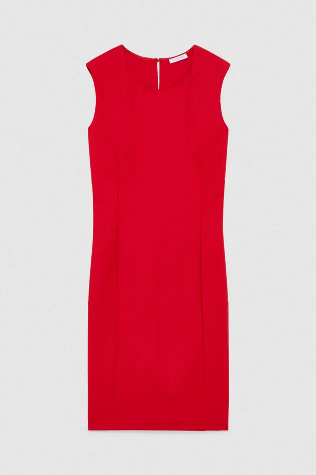 Midi Women Patrizia Pepe Midi Sheath Dress Red Heart