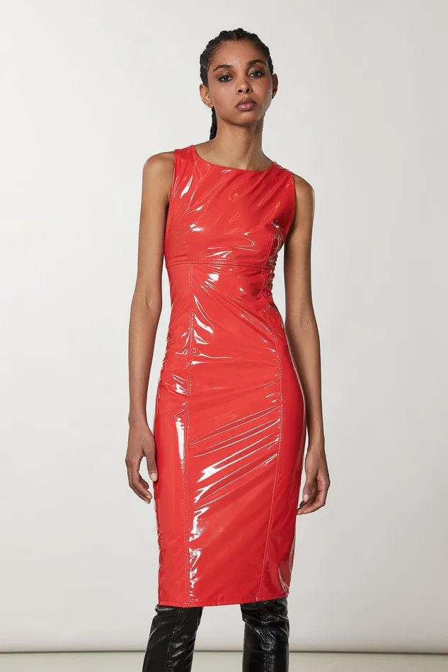 Midi Women Patrizia Pepe Sleeveless Mini Dress Racing Red