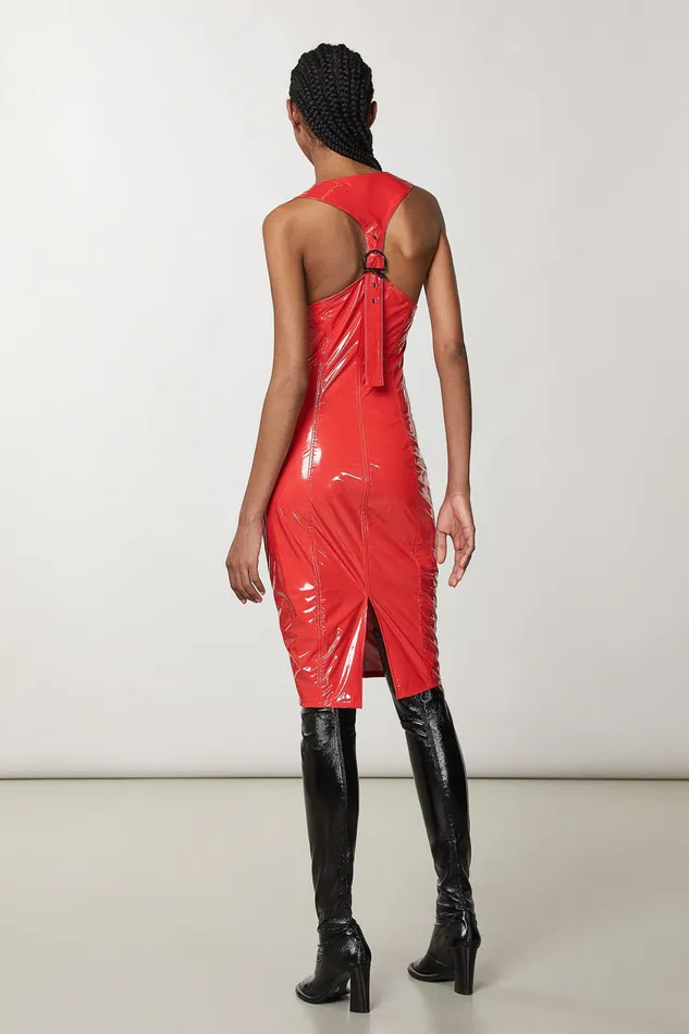 Midi Women Patrizia Pepe Sleeveless Mini Dress Racing Red