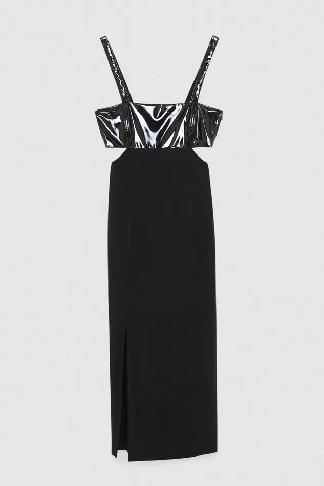 Midi Women Patrizia Pepe Slim Fit Crpe Dress Nero