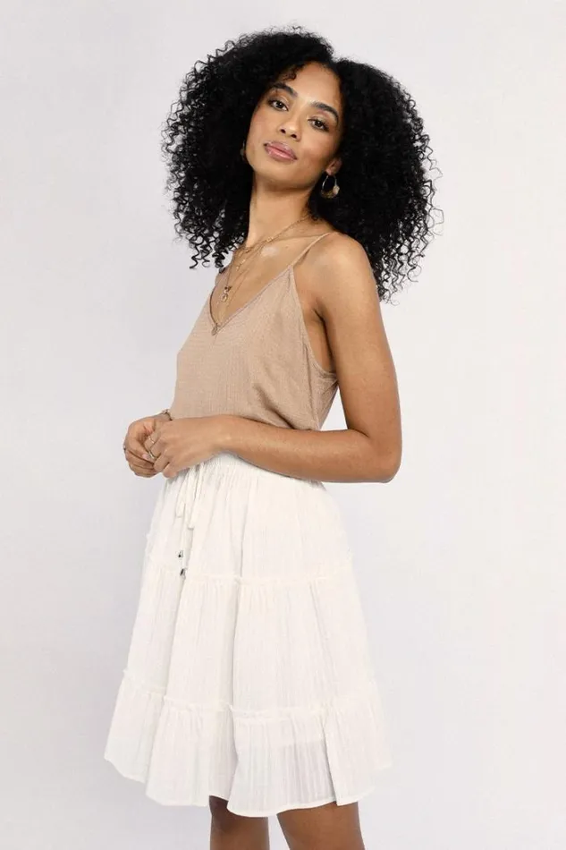 Mini High Waist Skirt WHITE Women Molly Bracken Skirts