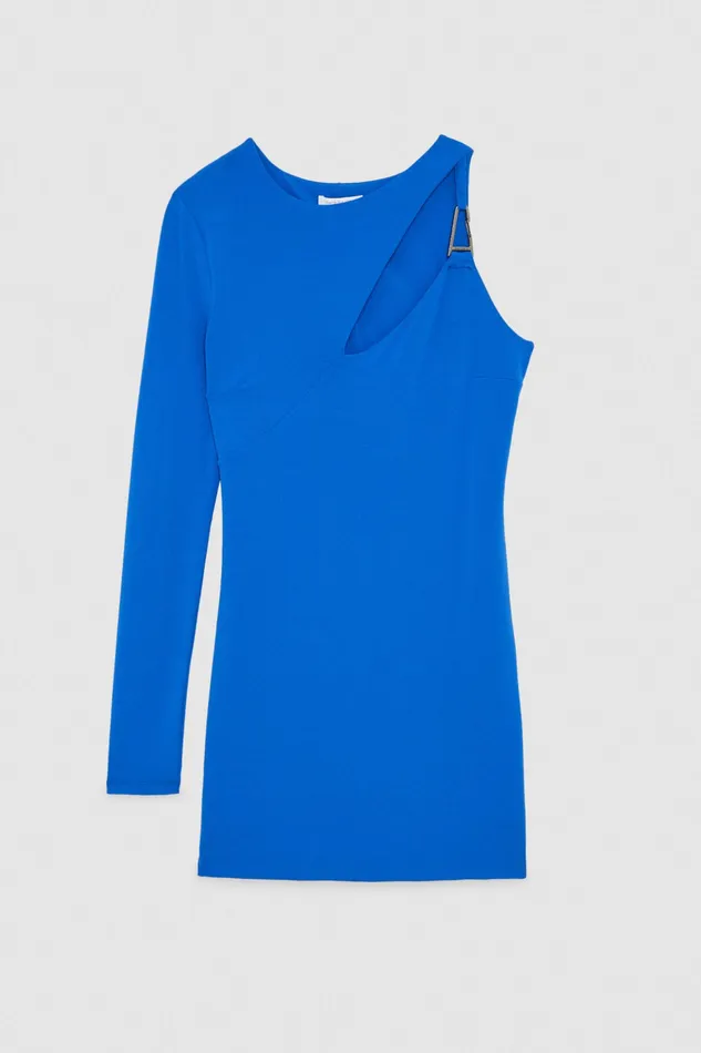 Mini Women Patrizia Pepe Crepe Jersey Mini Dress Blue Ray