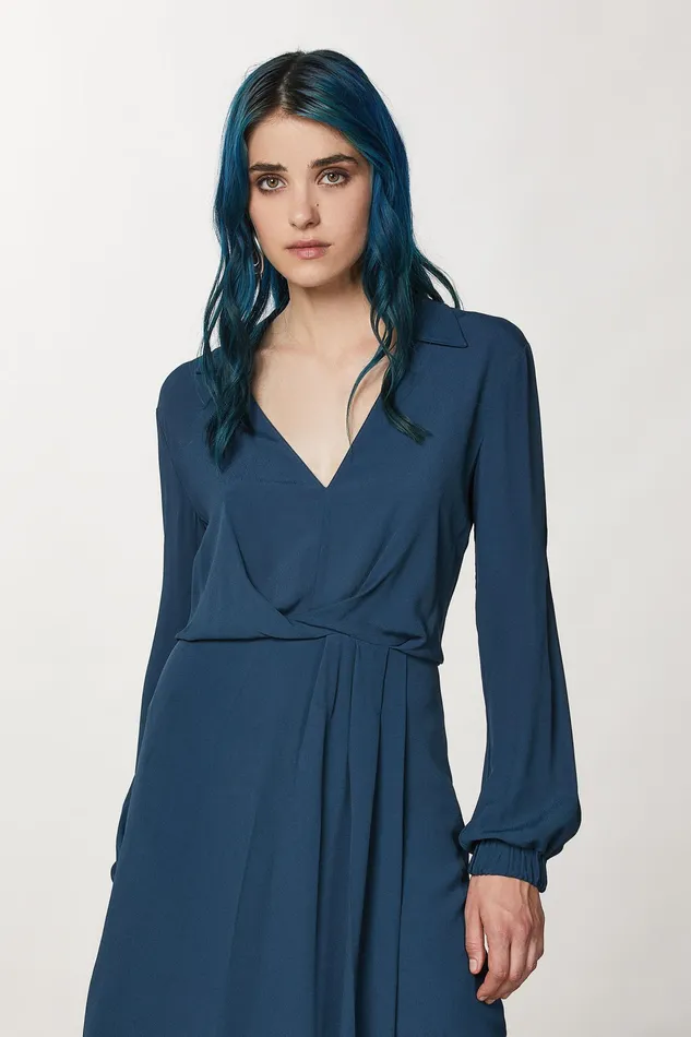 Mini Women Patrizia Pepe Crepe Mini Dress Petrol Blue