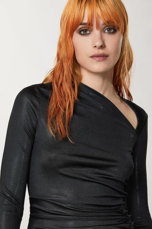 Mini Women Patrizia Pepe Elegant Jersey Dress Nero