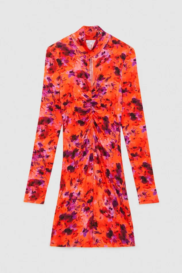 Mini Women Patrizia Pepe Essential Infrarouge Print Dress Smaller Infrarouge Print