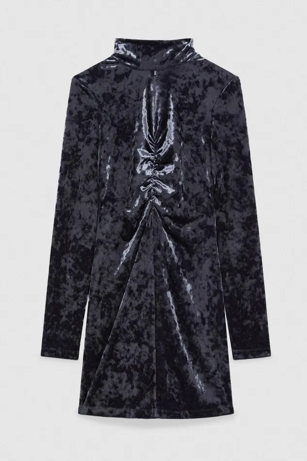 Mini Women Patrizia Pepe Essential Velvet Dress Atmosphere Blue
