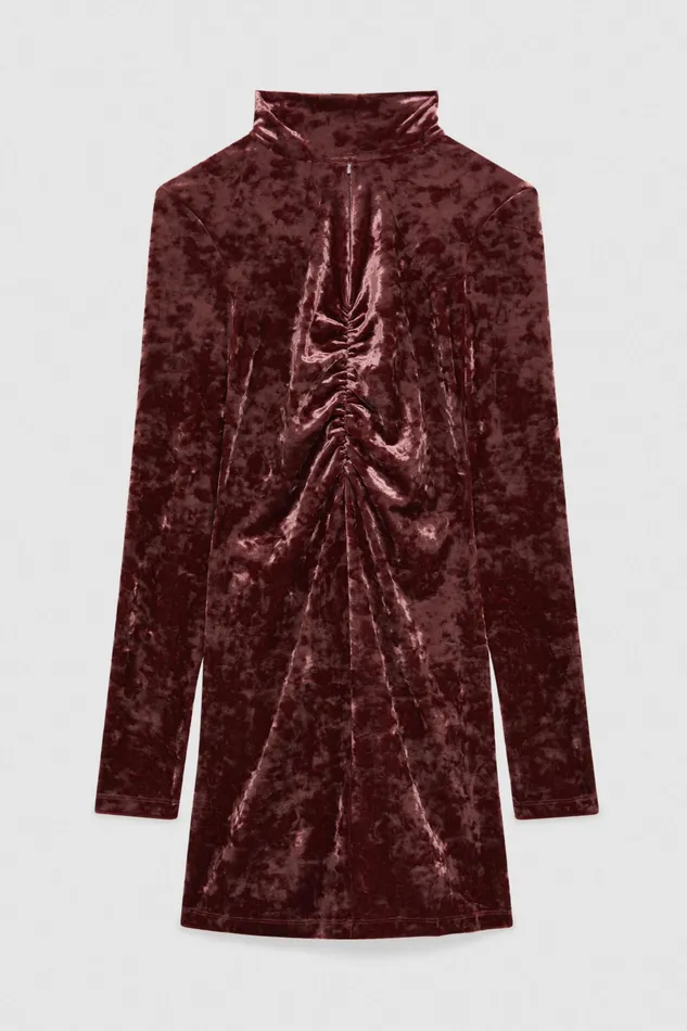 Mini Women Patrizia Pepe Essential Velvet Dress Organic Purple