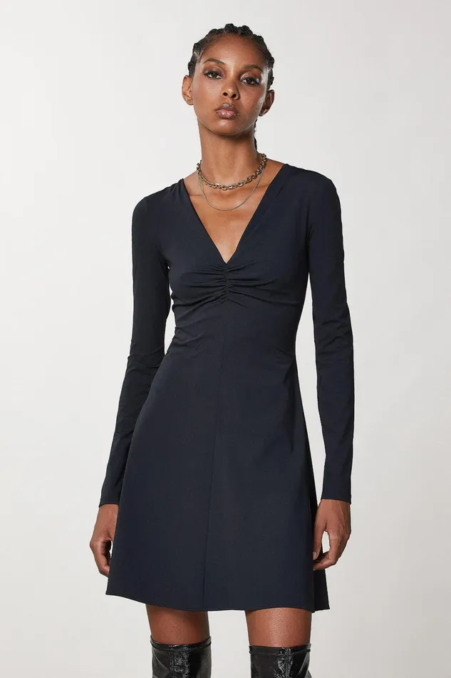 Mini Women Patrizia Pepe Jersey Mini Dress Nero