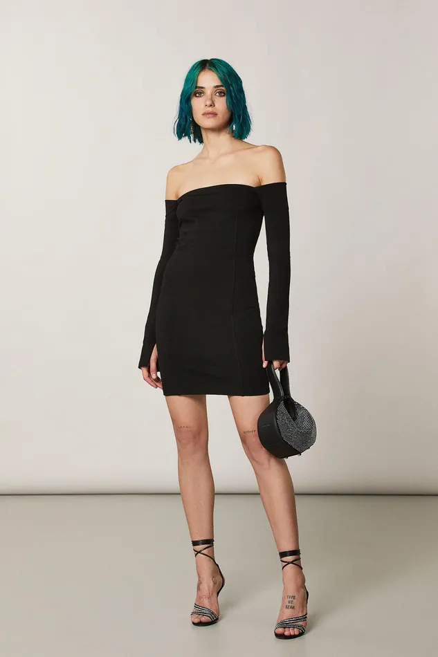 Mini Women Patrizia Pepe Mini Sheath Dress With Collar Nero