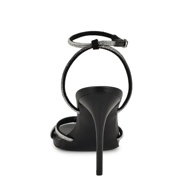 Missey Ankle Strap Sandals Black Women Nine West Sandals