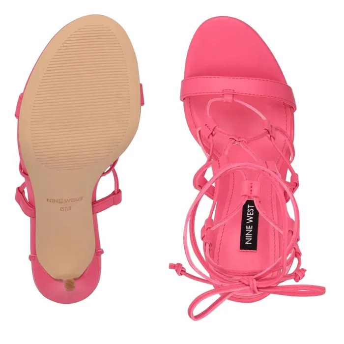 Mix Ankle Wrap Sandals Wow Pink Women Nine West Sandals