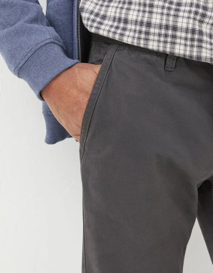 Modern Coastal Chinos Dark Grey Men FatFace Trousers and Chinos