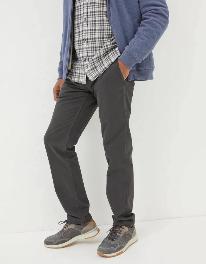 Modern Coastal Chinos Dark Grey Men FatFace Trousers and Chinos