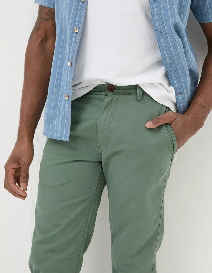Modern Coastal Chinos Green Haze Men FatFace Trousers and Chinos