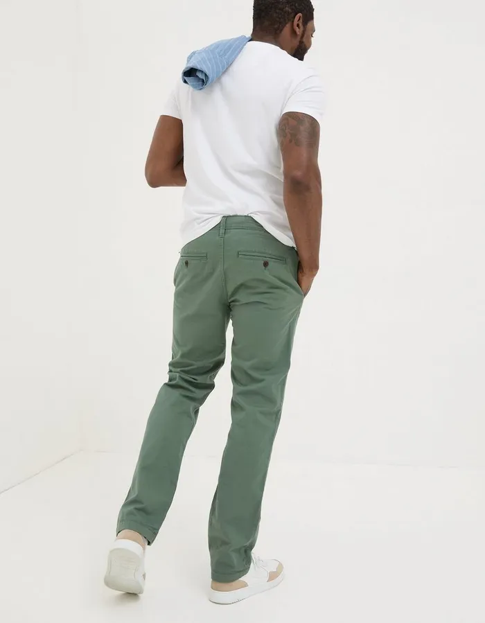 Modern Coastal Chinos Green Haze Men FatFace Trousers and Chinos