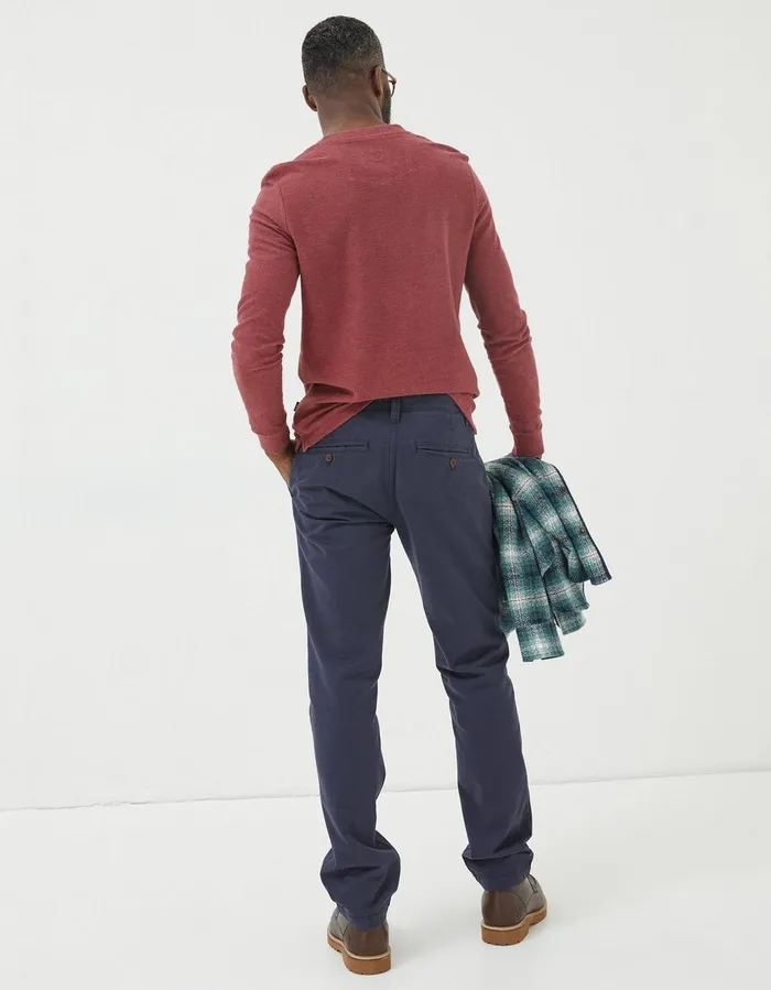 Modern Coastal Chinos Navy Men FatFace Trousers and Chinos