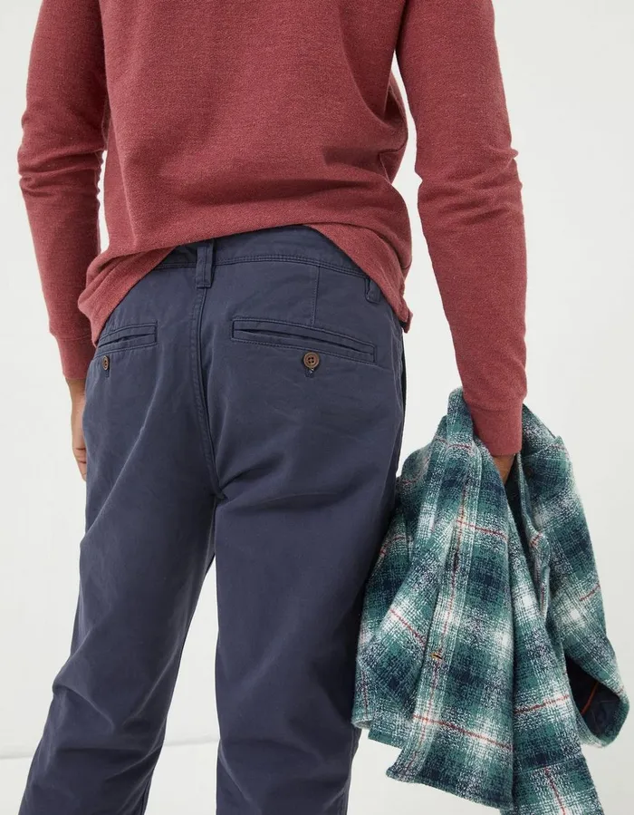 Modern Coastal Chinos Navy Men FatFace Trousers and Chinos