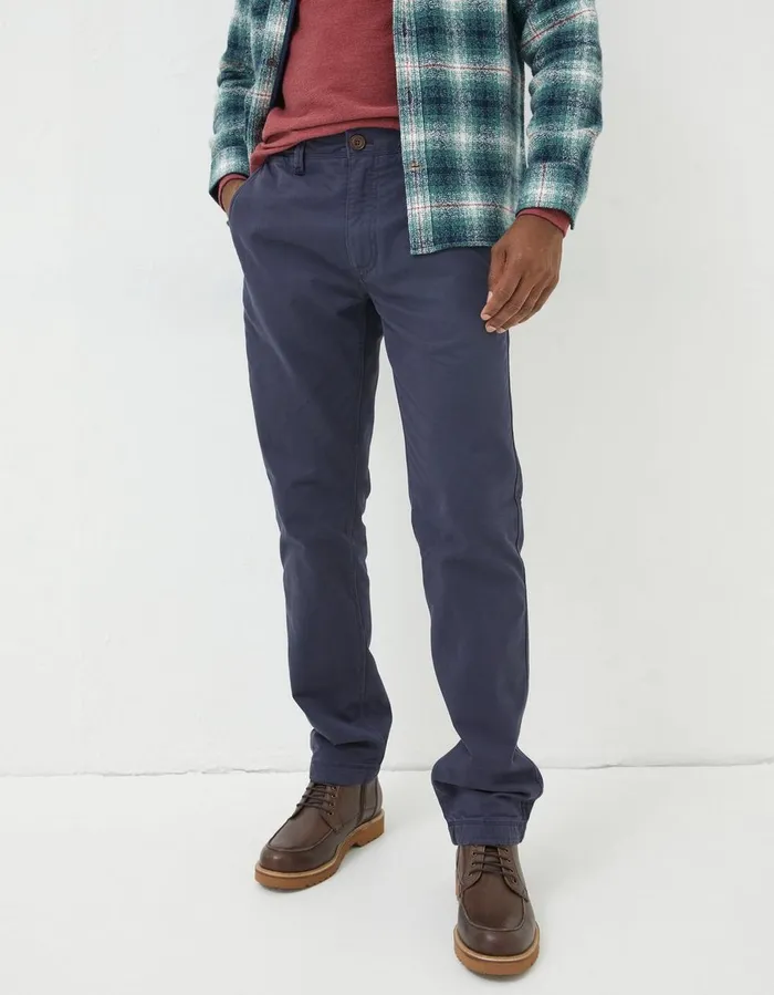 Modern Coastal Chinos Navy Men FatFace Trousers and Chinos
