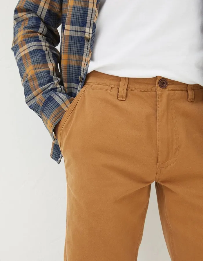 Modern Coastal Chinos Tan Men FatFace Trousers and Chinos