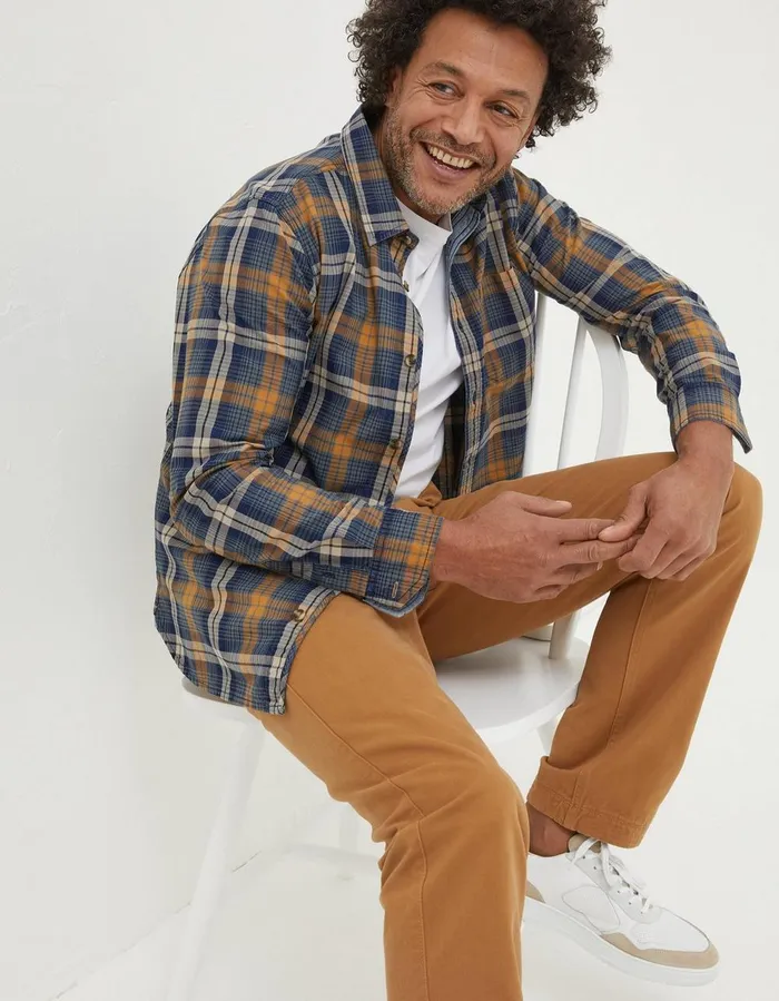 Modern Coastal Chinos Tan Men FatFace Trousers and Chinos