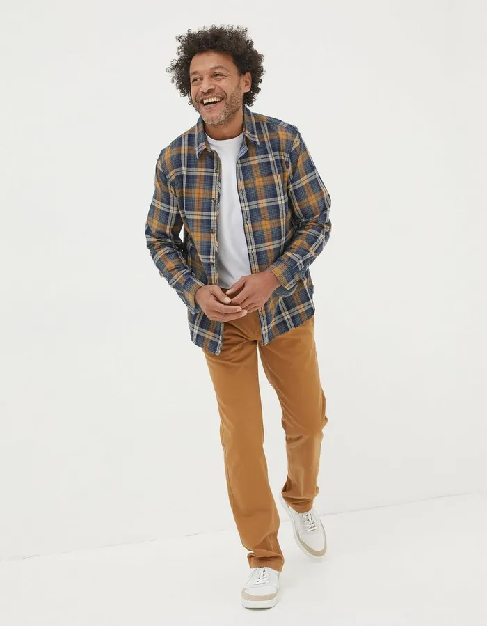 Modern Coastal Chinos Tan Men FatFace Trousers and Chinos