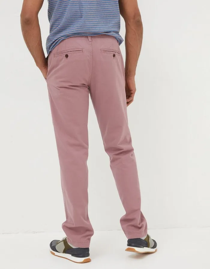 Modern Coastal Chinos Washed Pink Men FatFace Trousers and Chinos
